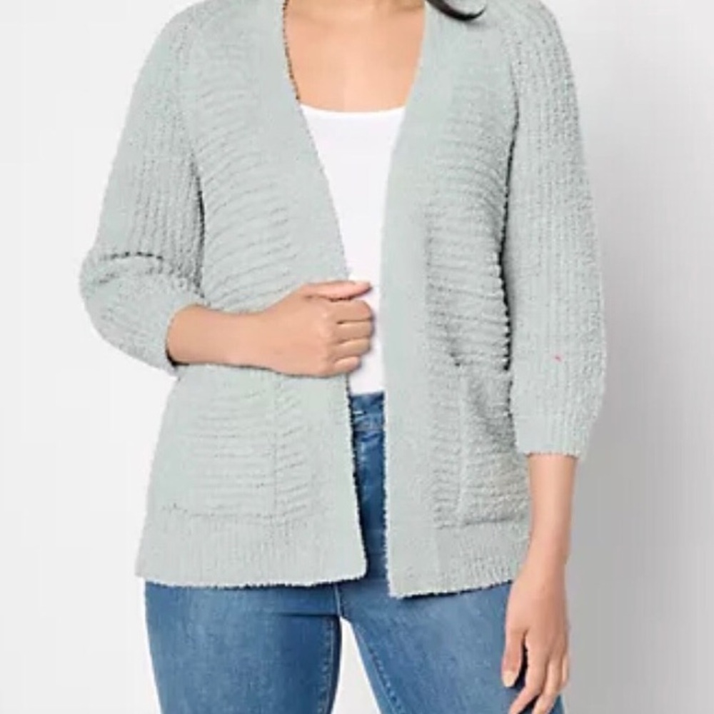 Barefoot Dreams Cozy Twist Open Cardigan Size XS